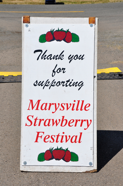 sign: Marysville Strawberry Festival